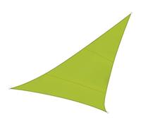 Perel Voile d’ombrage Triangulaire 5 x 5 x 5 m pour Jardin et terrasse, Polyester Respirant et déperlant, Protection UV 90%, Anneaux INOX, Vert Citron