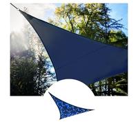 Perel Tools Voile d'ombrage triangulaire LED ciel étoilé 100 LED solaires 3,6 m Bleu foncé