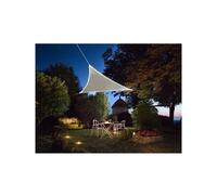 Perel - Voile D'ombrage, 170 Led Solaires, Hydrofuge, 3,6 X 3,6 X 3,6 M, 160 G/M², Ip44, Polyester, Triangulaire, Taupe