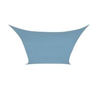Perel Voile d'ombrage, Toile ombrage, Toile extérieure terrasse, imperméable, Protection Contre UV, 4 Anneaux en O en Acier Inoxydable, 3.6 x 3.6 m, 160 g/m², Polyester, carrée, Gris Bleu