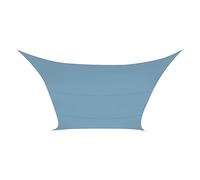 Perel Voile d'ombrage, Toile ombrage, Toile extérieure terrasse, imperméable, Protection Contre UV, 4 Anneaux en O en Acier Inoxydable, 3.6 x 3.6 m, 160 g/m², Polyester, carrée, Gris Bleu
