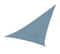 Perel Voile d'ombrage, Toile ombrage, Toile extérieure terrasse, imperméable, Protection Contre UV, 3 Anneaux en O en Acier Inoxydable, 3.6 x 3.6 x 3.6 m, 160 g/m², Polyester, Triangulaire, Gris Bleu
