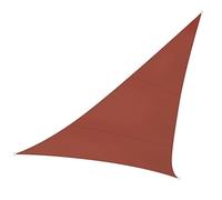 Perel Voile d'ombrage, Toile ombrage, Toile extérieure terrasse, imperméable, Protection Contre UV, 3 Anneaux en O en Acier Inoxydable, 3.6 x 3.6 x 3.6 m, 160 g/m², Polyester, Triangulaire, Brun