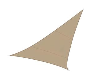 Perel Voile d'ombrage Triangulaire, 3,6 x 3,6 x 3,6 m, Polyester 180 g/m2, perméable à l'eau, Respirant, Protection UV, Jardin terrasse Balcon Piscine, Champagne, Anneaux INOX