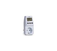 Perel Compteur d'énergie, affichage LCD, 230 V, 16 A, 3600 W, type F (contact de protection), blanc