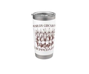 Pères des steppes Empire mongol Gengis Khan Horde d'Or Gobelet isotherme en acier inoxydable double paroi