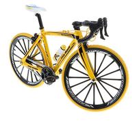 Perfeclan 1 modèle à Mini vélo en Alliage, jouainsi àux-Roues à l’échelle 1:10, décoration à Bureau avec Guidon en métal Jaune Pliable, Collection àstiné à Enfants Ainsi passionnés à Cyclisme