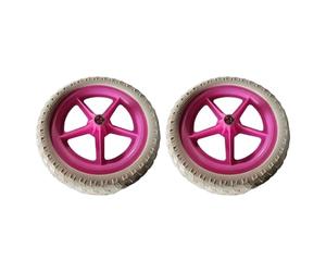 Perfeclan 1 Paire de Roues de Rechange pour draisienne, Roues d'entraînement, pneus de vélo d'entraînement, réduction du Bruit, réparation, 27 cm, Rose