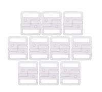 Perfeclan 10 Ensembles de Clips de Bikini Crochet FERMOIRS en Plastique Attaches de Soutien-Gorge pour Maillots de Bain Fixes, Clair, Unique