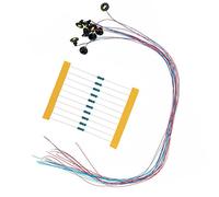 Perfeclan 10 Pièces 1/87 Échelle Train Lampe Miniature Jardin Rue Paysage DIY Décoration Ho Échelle Modèle Lumières, Noir