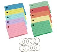perfeclan 1000 Pièces Cartes de Notes Cartes d'Index 10 Couleurs Format de Poche Liste de Choses à Faire Index pour Accessoires de Bureau Travail