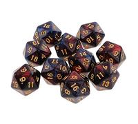 Perfeclan 10pcs Dés à 20 Faces D20 en Acrylique pour Jeux de,