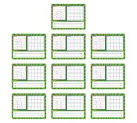 perfeclan 10pcs Dry Efface Numéro Ligne Blanc Blanc Math Affiche Affiche d'anniversaire Early Education Toys Numéro Numéro de liaison pour la pépinière