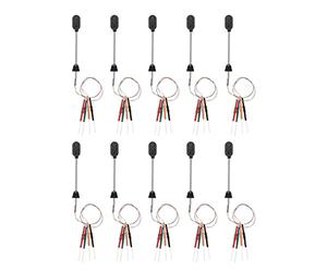 Perfeclan 10pcs Train Traffic Light Street Railway 12V Signal Lumineux Diorama 1:100