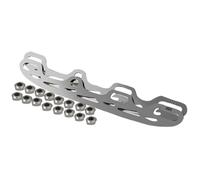Perfeclan 2 Lames de Patinage pour Roller, Accessoires argentés Professionnels et Polyvalents, interchangeables pour Les Sports sur Glace, 25.3 Cm