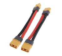 Perfeclan 2 Pièces 10AWG XT60 Fiche Mâle vers XT90 Prise Femelle Câble D'extension -100mm