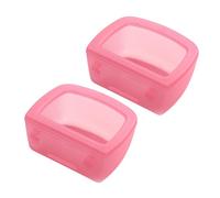 Perfeclan 2 Pièces Mangeoire Suspendue Bol pour Chien Bol d'eau pour Animaux Distributeur de Nourriture PP Amovible Adapté Aux Chiens Chats Lapins Usage Cage TR, Rose