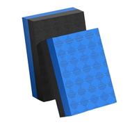 Perfeclan 2 Tapis de réception Silencieux pour haltérophilie, Portables et insonorisés, pour haltères et Barres de Musculation à Domicile ou en Salle, Noir Bleu 50x40x4cm