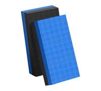 Perfeclan 2 Tapis de réception Silencieux pour haltérophilie, Portables et insonorisés, pour haltères et Barres de Musculation à Domicile ou en Salle, Noir Bleu 80x40x4cm