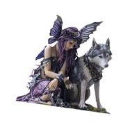 Perfeclan 2D Winged avec Ornement de Bureau Lone Wolf Ornement Moderne Artisanat à Collectionner Plaque Acrylique pour Table de Bureau en Classe