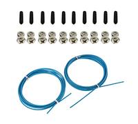 Perfeclan 2pcs Vitesse Corde à Sauter 3 m +10pcs Vis de Réglage Embouts de Câble Corde à Sauter Remplacement pour Plupart Cordes