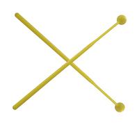 Perfeclan 2x Bell Maillets Solid Drum Percussion Sticks Marteau pour Tambour Carillon Xylophone, JAUNE