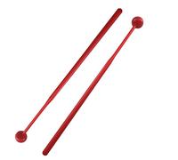 Perfeclan 2x Bell Maillets Solid Drum Percussion Sticks Marteau pour Tambour Carillon Xylophone, Rouge