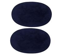 Perfeclan 2x Ovale Patch en PU Réparation Couture Coude Artificiel Thin Patchs Coudiere, Bleu
