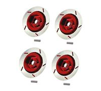 perfeclan 4 disques de frein à moyeu hexagonal pour voiture RC 1/12, accessoire de remplacement professionnel pour camion et modèle réduit, Rouge