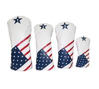 Perfeclan 4 Pièces/Ensemble Headcover Para Golf en PU -Bois Golf Hybride