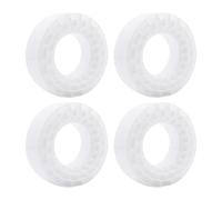 perfeclan 4 Pièces Inserts Mousse Pneus RC Accessoires Roue Voiture Télécommandée 1/10 Silicone Absorption Chocs Soutien Renforcé Flancs Convient Entretien, Blanc
