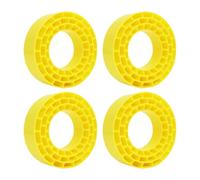 perfeclan 4 Pièces Inserts Mousse Pneus RC Accessoires Roue Voiture Télécommandée 1/10 Silicone Absorption Chocs Soutien Renforcé Flancs Convient Entretien, Jaune