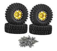 perfeclan 4 roues et pneus de rechange pour maquette à monter soi-même - Accessoire robuste et professionnel pour SCX24 1/18, or