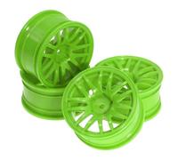 perfeclan 4x Roues de Voiture de Course, Pneus, Accessoires, Pièces de Rechange, Diamètre 2,05 pouces, Cadeaux, Jantes de Roues RC Robustes pour 1/10 HPI94123, Vert