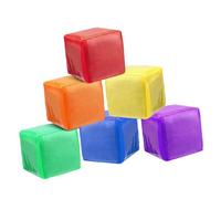 perfeclan 6x gros dés en mousse transparente avec une éducation de poche photo jouant des gibiers de jeu empiler des blocs pour les élèves de l'école âgés de 3