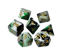 perfeclan 7pcs quatre couleurs dés dés polyédriques, jeux de table dés multifaces pour fournitures de fête, Style g