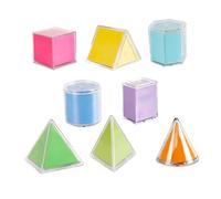 Perfeclan 8 Blocs géométriques Multicolores réutilisables et Portables pour l'apprentissage précoce des mathématiques, destinés aux Enseignants de