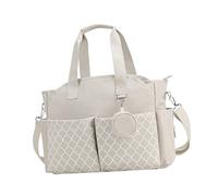 perfeclan à langer portable avec bandoulière, organiseur de rangement, à langer pour l'extérieur, essentiels pour nouveau-né, Blanc Beige