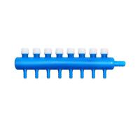 Perfeclan Aquarium Air Tubing Splitter Comprenant Connecteur à 3 Sorties Distributeur d'air avec Valve Réglable Adaptateur pour Tuyau Oxygène Matière PP Légère, 8 Voies