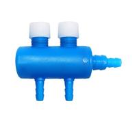 Perfeclan Aquarium Air Tubing Splitter Comprenant Connecteur à 3 Sorties Distributeur d'air avec Valve Réglable Adaptateur pour Tuyau Oxygène Matière PP Légère, 2 Voies