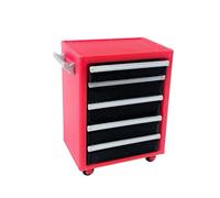 perfeclan Armoire de garage à l'échelle 1:18, accessoire de scène de réparation automobile, modèle réduit léger de chariot à outils de mécanicien à tiroirs