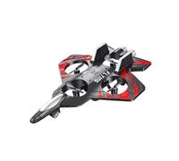 perfeclan Avion télécommandé avec rotation à 360°, jouet volant facile à piloter, avion de chasse RC avec lumières pour enfants, garçons et adultes, Rouge