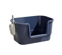 Perfeclan Bac à Litière pour Plateau pour Animaux Toilettes à Sable avec Rebords Élevés Conception Ouverte PP Nettoyage Facile Adapté pour s D'Intérieu, Bleu