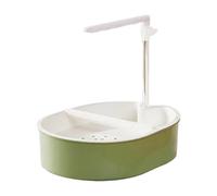 Perfeclan Bain Automatique pour Oiseaux, Baignoire pour perroquets avec Eau Courante, Fontaine de Douche Automatique pour perruches, Tête de Pulvérisation Blanche