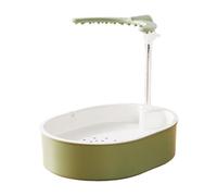 Perfeclan Bain d'oiseaux Automatique et spacieux, réglable, pour perroquets, perruches, cacatoès et Conures. Douche Automatique pour perruches, calopsittes, U Shaped Green