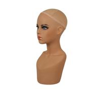 perfeclan Bald Mannequin Head Display Modèle avec maquillage Smooth Professional Cosmétology Face Perre, Db02