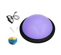 perfeclan Ballon d'équilibre demi-ballon de multifonctionnel de 46 cm avec pompe, équipement d'entraînement complet pour le renforcement, Violet