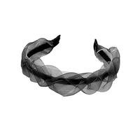 perfeclan Bandeau de maille, doux tressés, chef large, cerceau de cheveux femmes, fêtes de mariage, filles mariées, noir