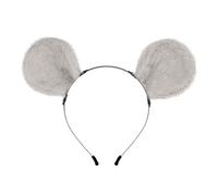 Perfeclan Bandeau oreilles de Rat, accessoire de Cosplay, accessoires Photo, oreilles d'animaux, coiffure pour anniversaire, fêtes sur le thème des animaux, gris