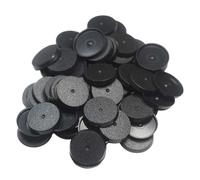 perfeclan Bases de maquettes miniatures, bases de jeux de guerre, de loisirs, poupées de 28 mm, rangement de jeux de table, vitrine noire, présentoir rond pour, 50 Pièces